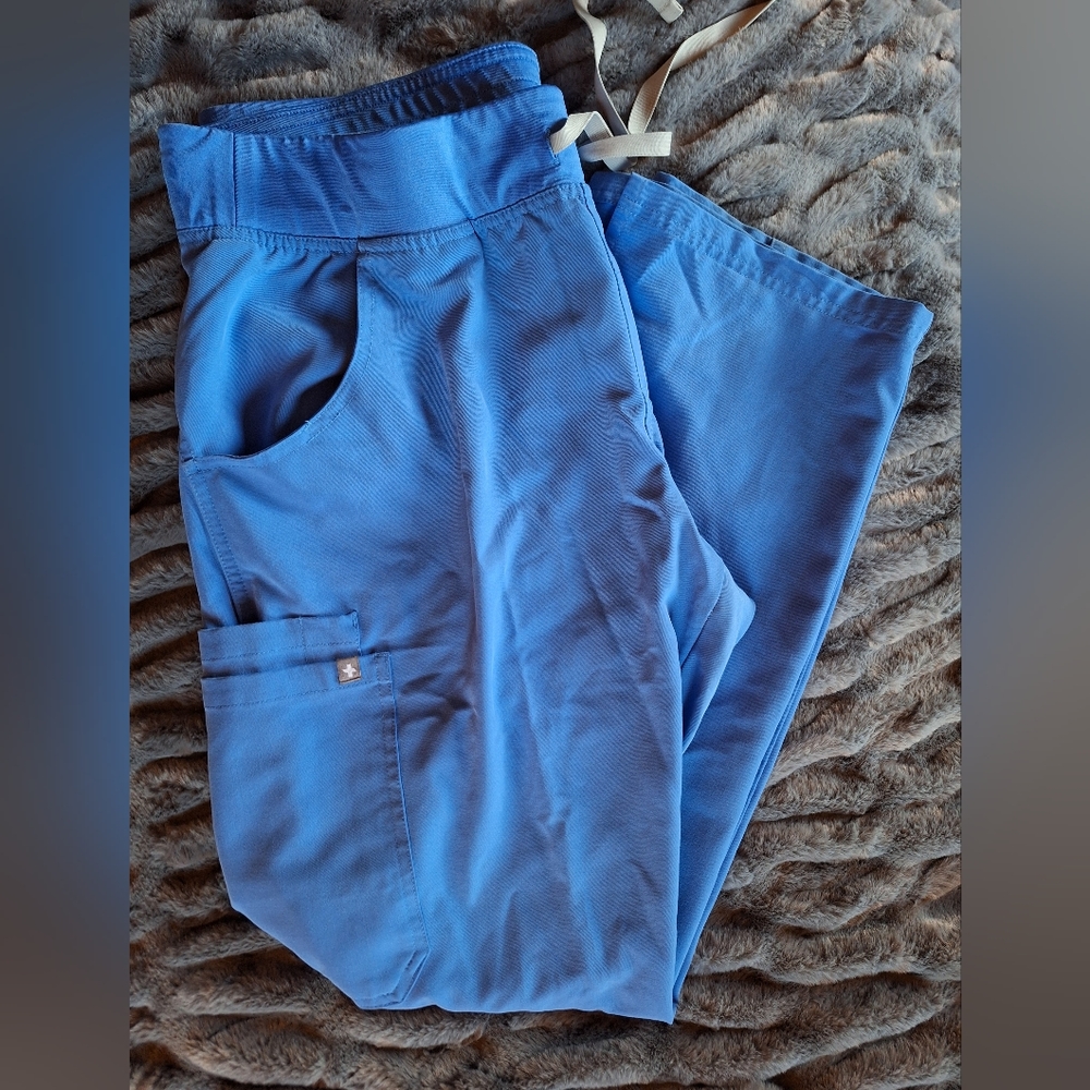 Light Blue Figs Scrub Pants